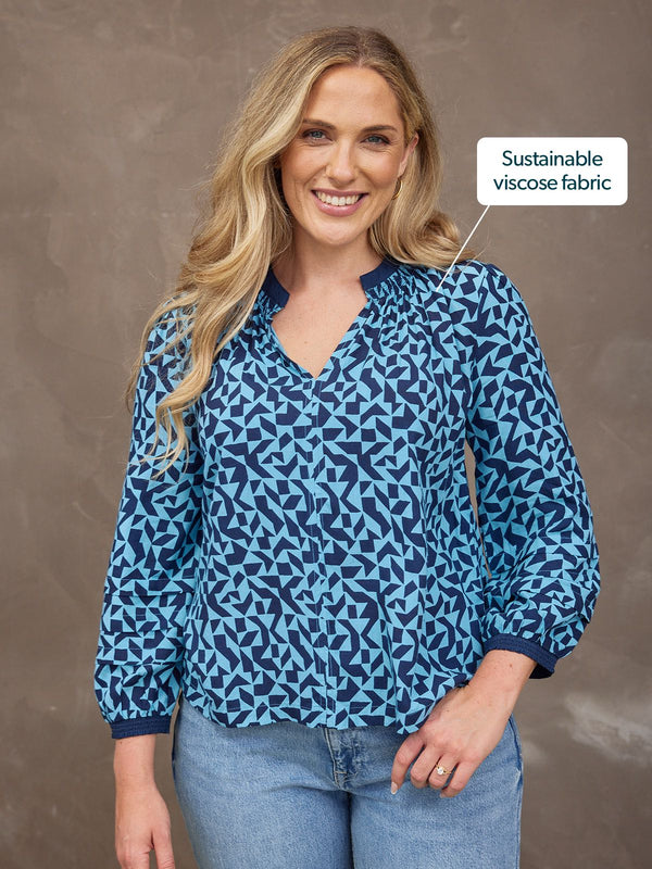 Laila Top - Geo Print