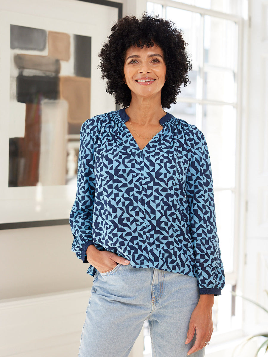 Laila Top - Geo Print