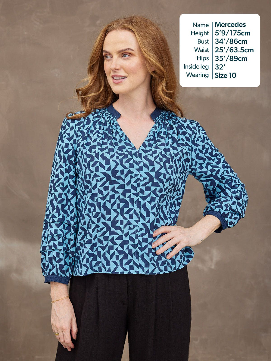 Laila Top - Geo Print