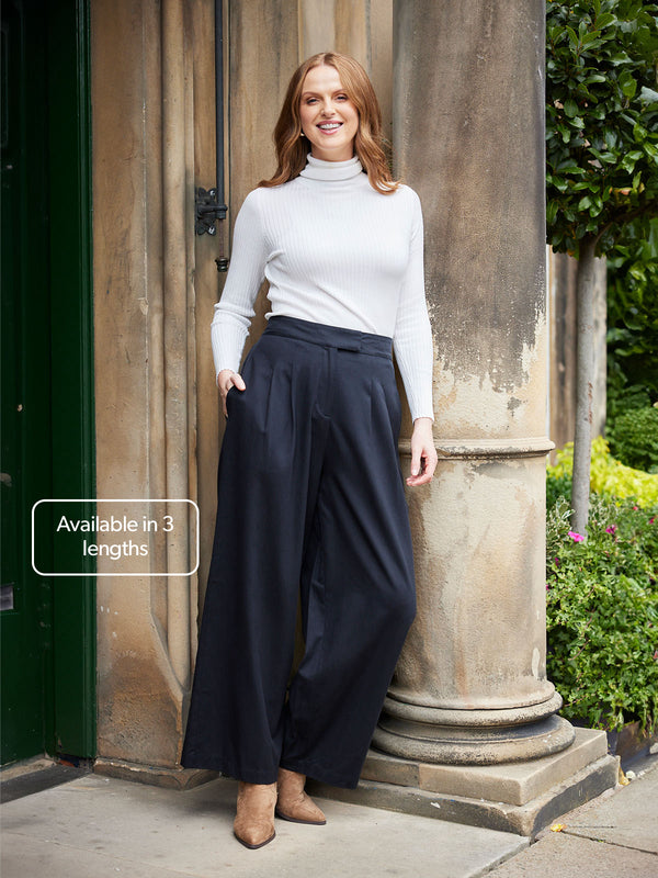 Lana - High Waist Trouser - Black