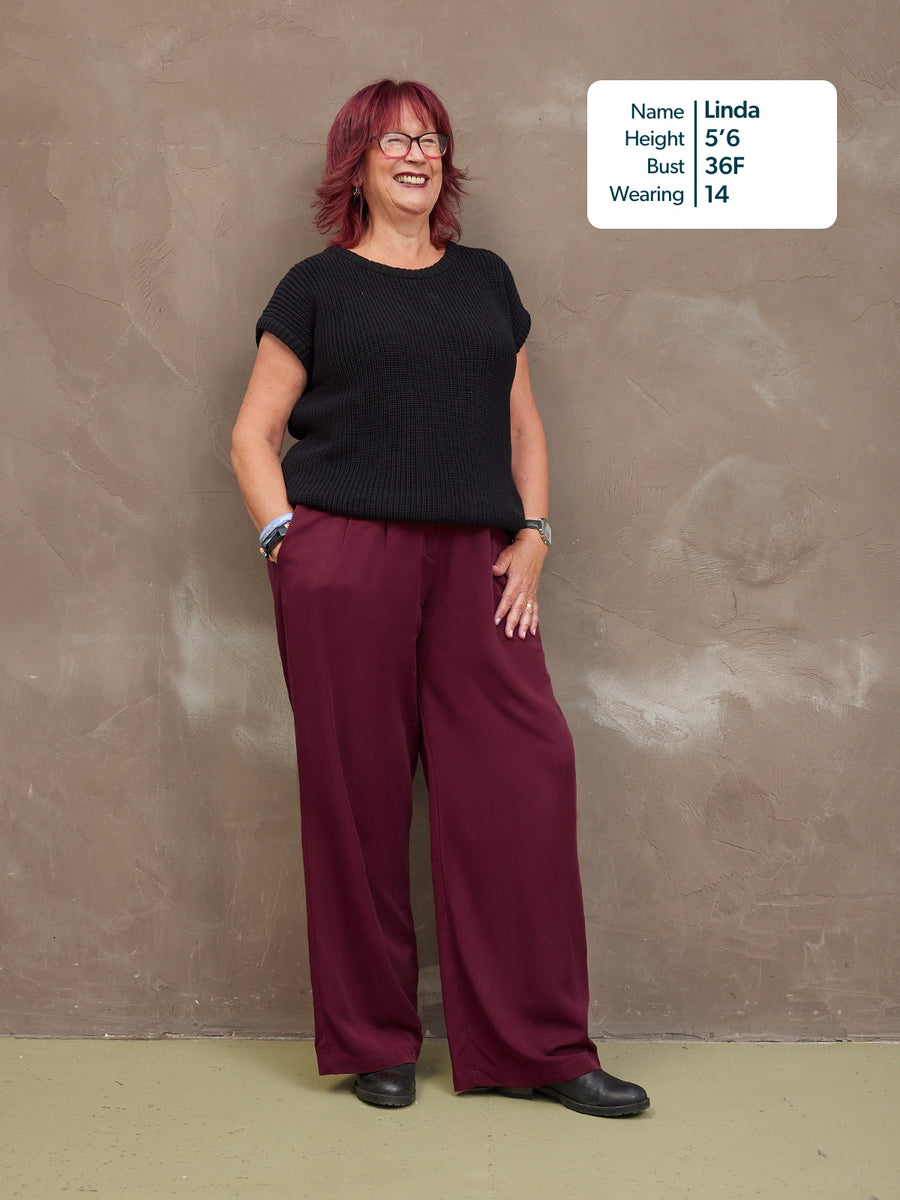 Lana Trouser - Burgundy