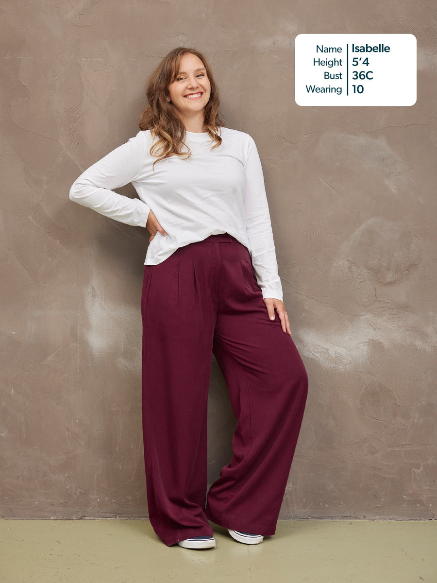 Lana Trouser - Burgundy