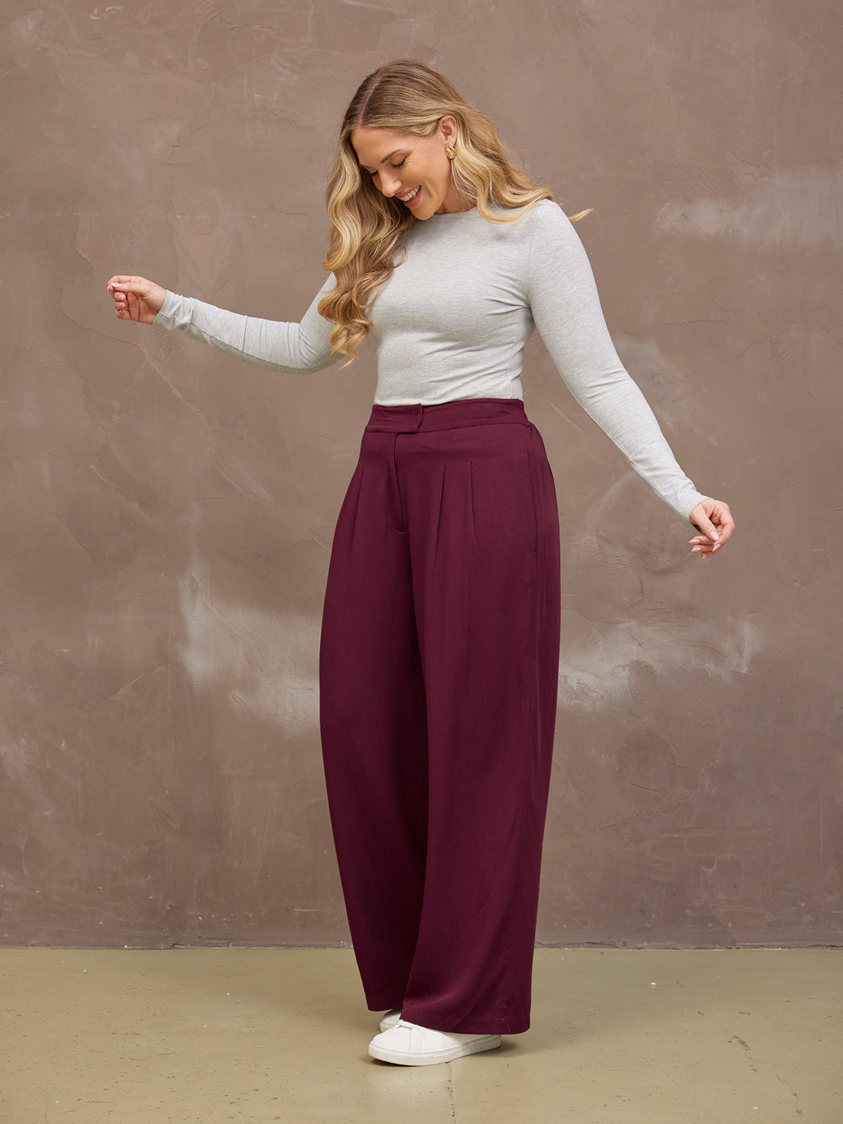 Lana Trouser - Burgundy