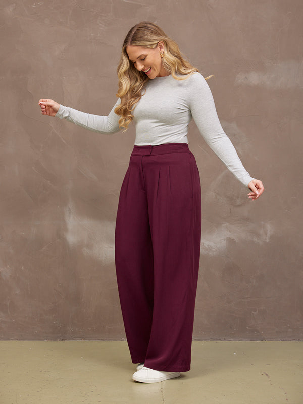 Lana Trouser - Burgundy