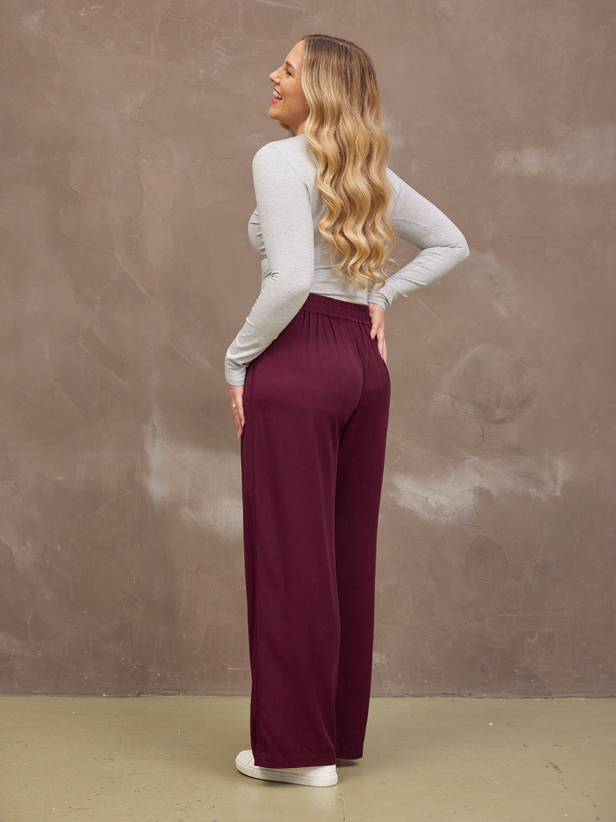 Lana Trouser - Burgundy