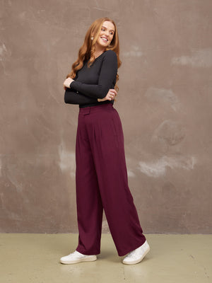 Lana Trouser - Burgundy