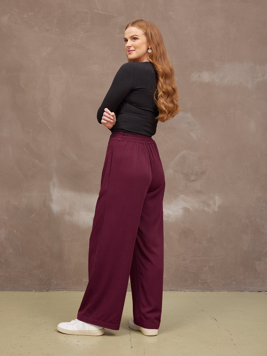 Lana Trouser - Burgundy