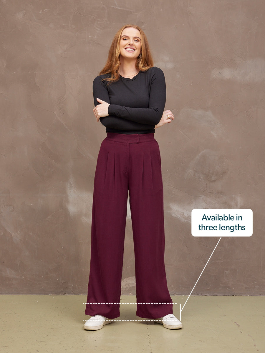 Lana Trouser - Burgundy