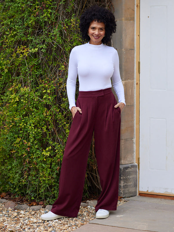 Lana Trouser - Burgundy