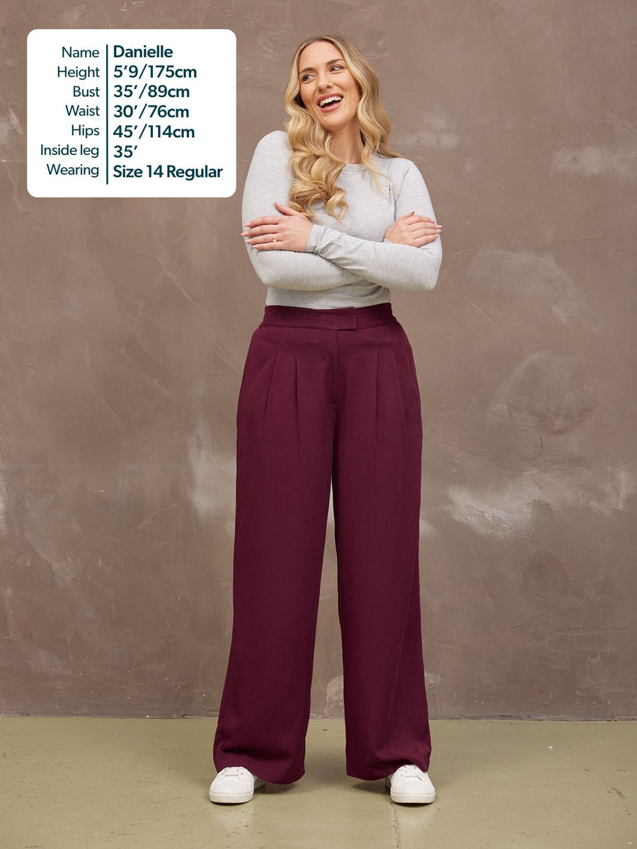 Lana Trouser - Burgundy