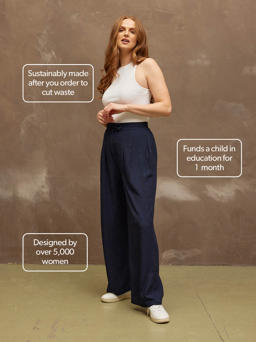 Lana - Trousers - Navy