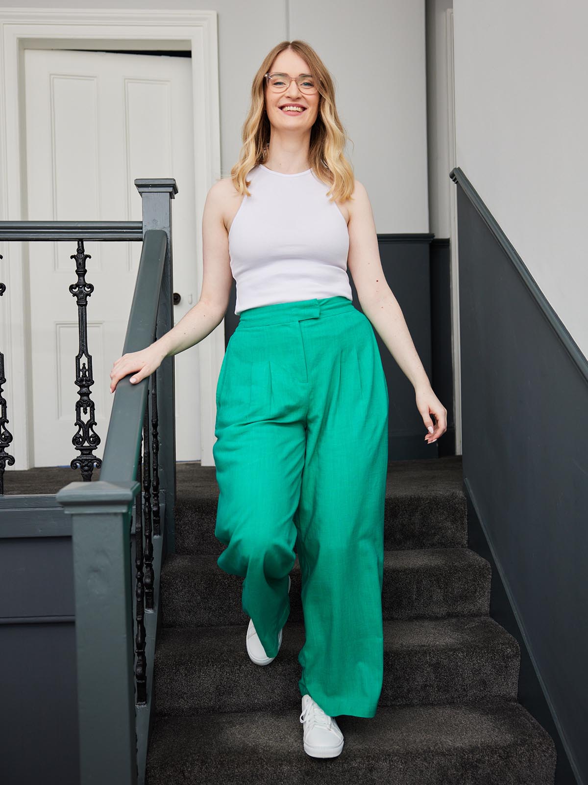 Lana - High Waisted Trousers - Green – This is Unfolded