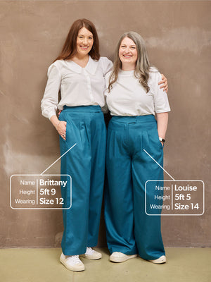 Lana - High Waist Trouser - Teal