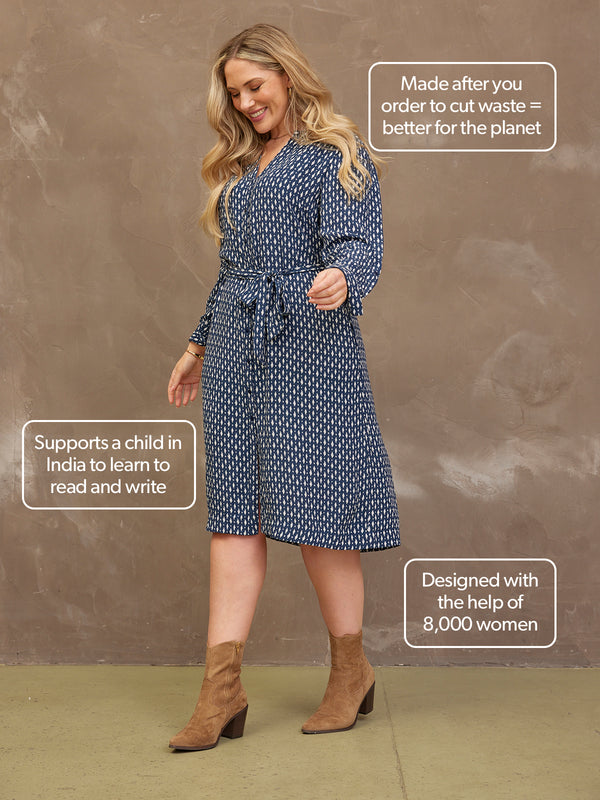 Lily Geo Print Shirt Dress