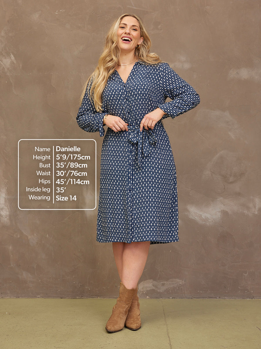 Lily Geo Print Shirt Dress