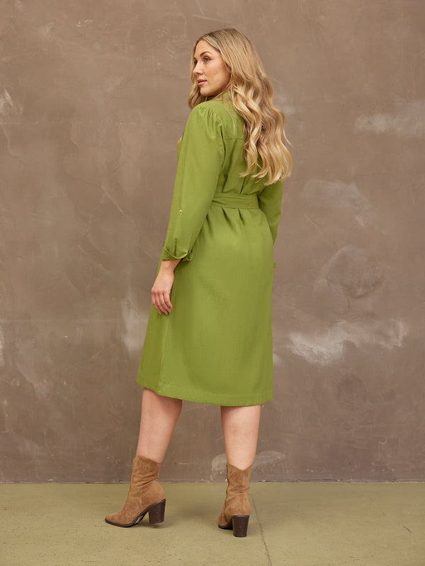 Lily Linen Blend Shirt Dress