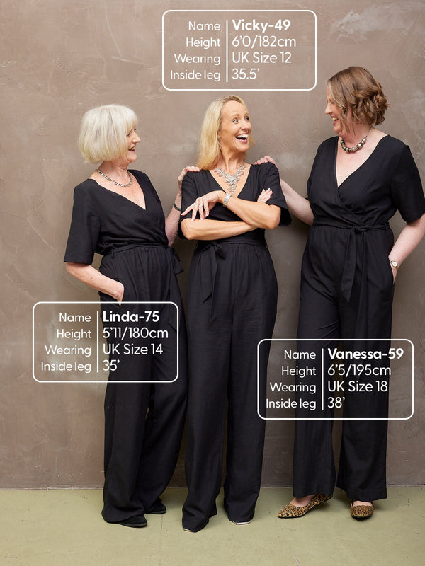 Linda - Wrap Jumpsuit - Black