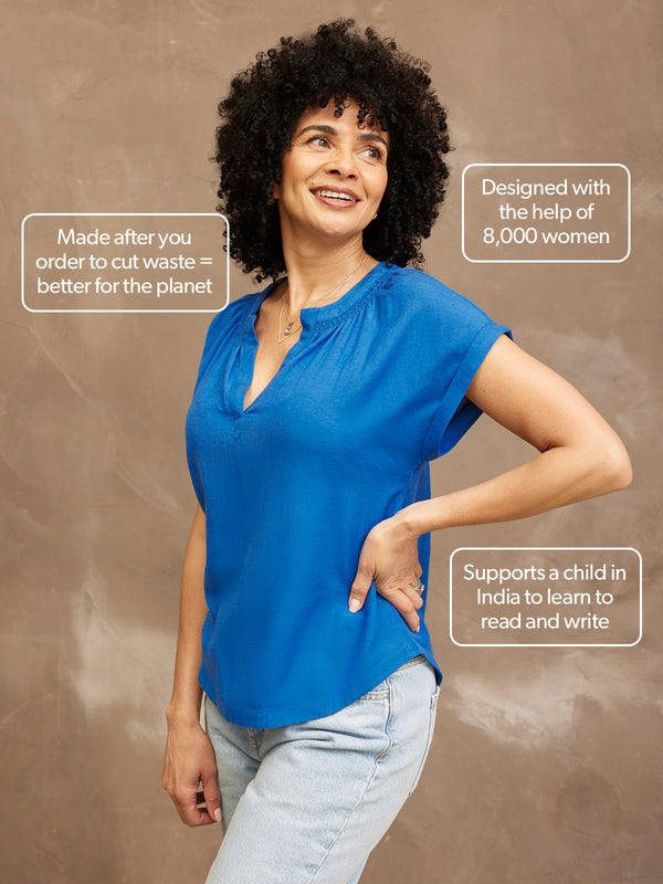 Lou Notch Neck Top