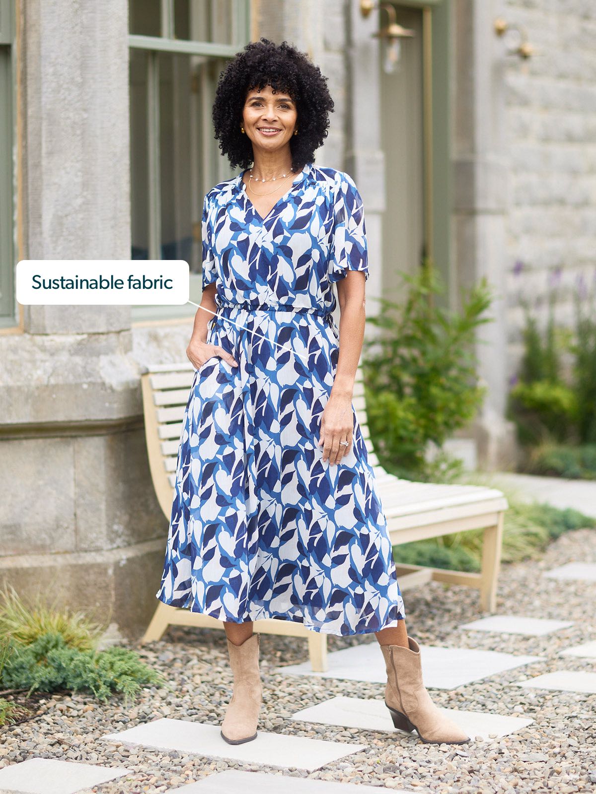 Louise Georgette Midi Dress This is Unfolded Louise Georgette Midi Dress This is Unfolded