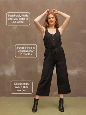 Lulu - Scoop Neck Jumpsuit - Black