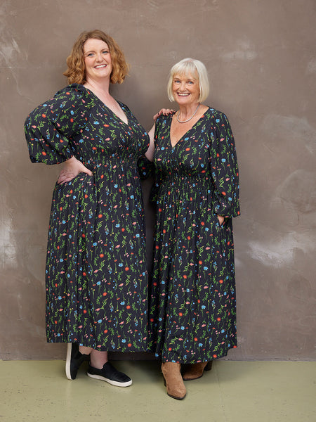 Maddie Dress - Black Floral