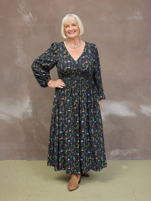 Maddie Dress - Black Floral