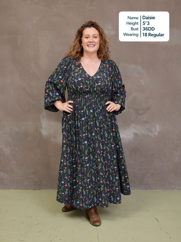 Maddie Dress - Black Floral