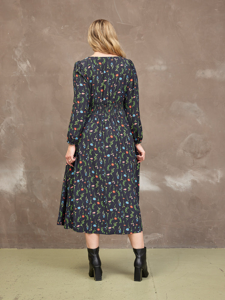 Maddie Dress - Black Floral