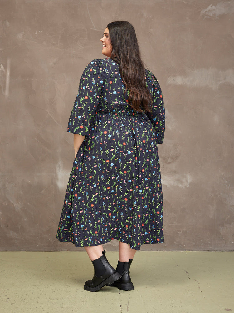 Maddie Dress - Black Floral