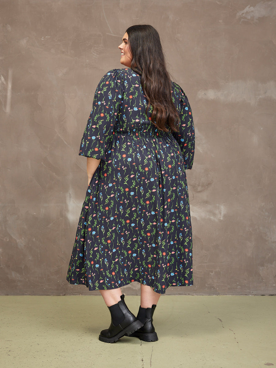 Maddie Dress - Black Floral
