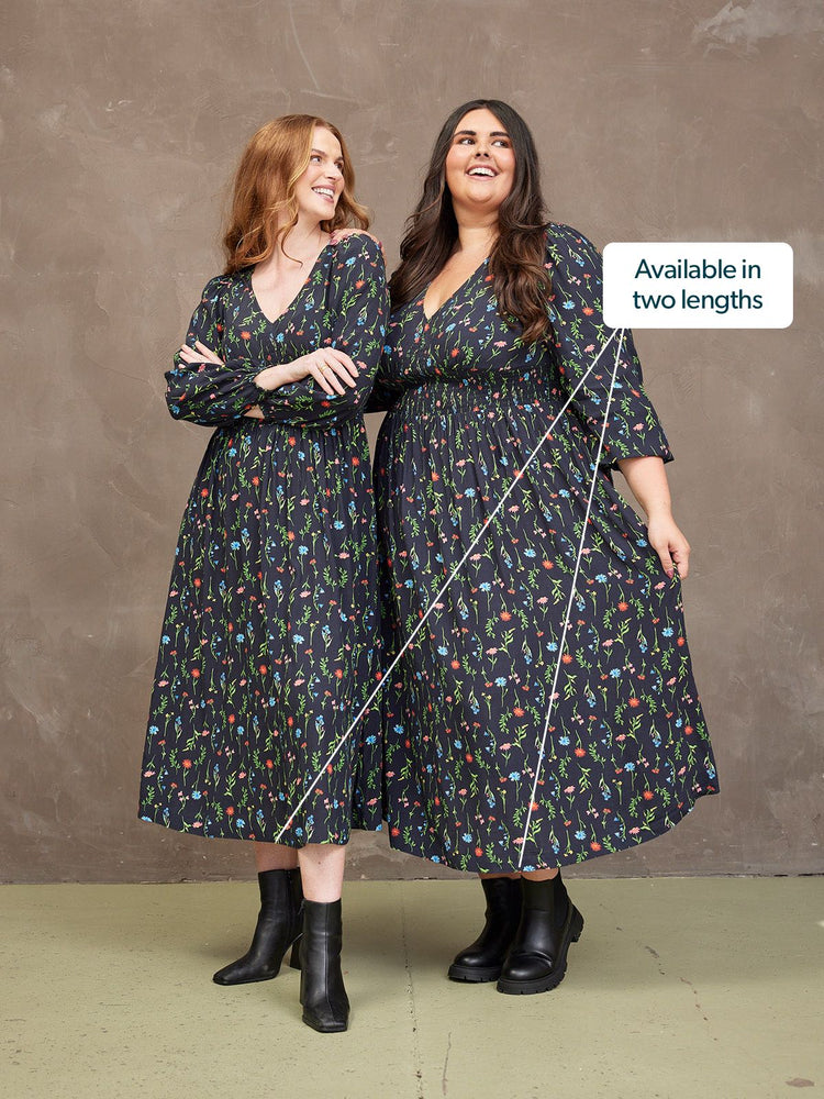 Maddie Dress - Black Floral