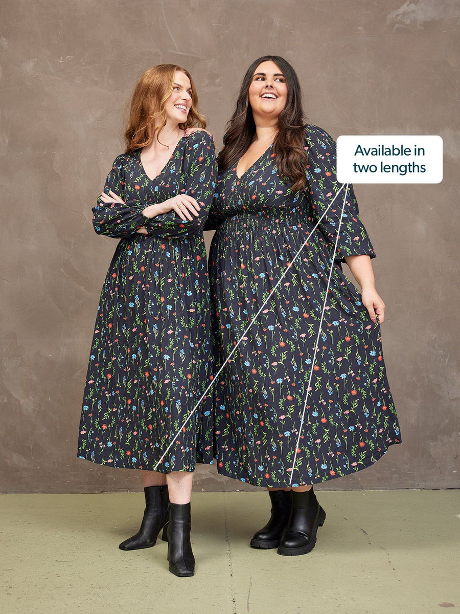 Maddie Dress - Black Floral