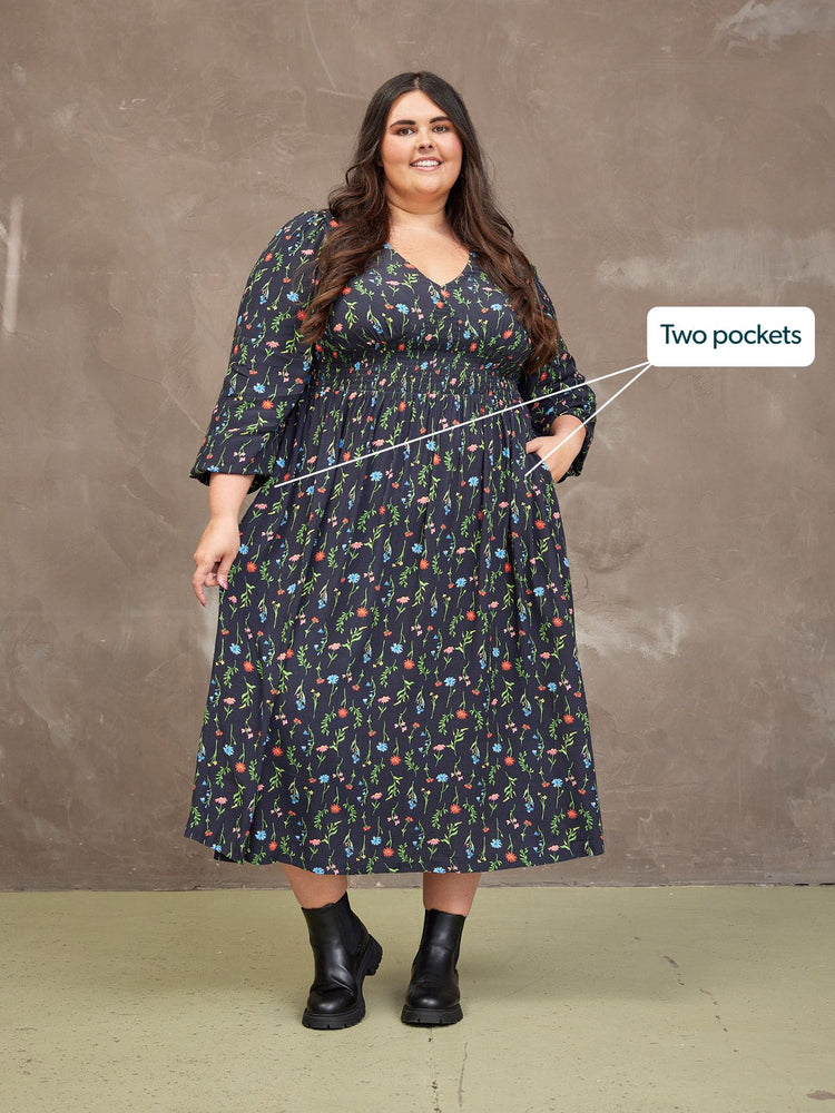 Maddie Dress - Black Floral