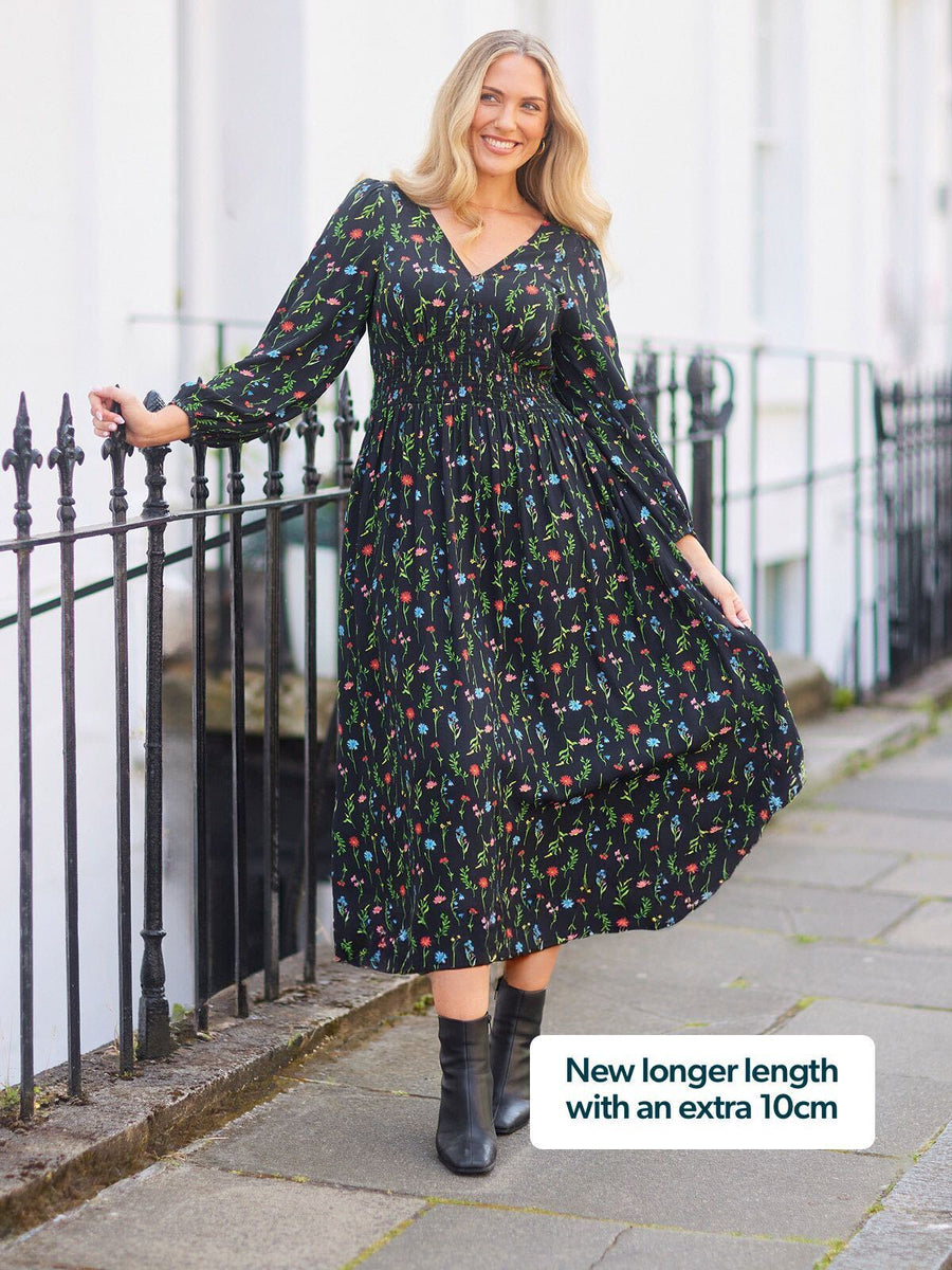 Maddie Dress - Black Floral