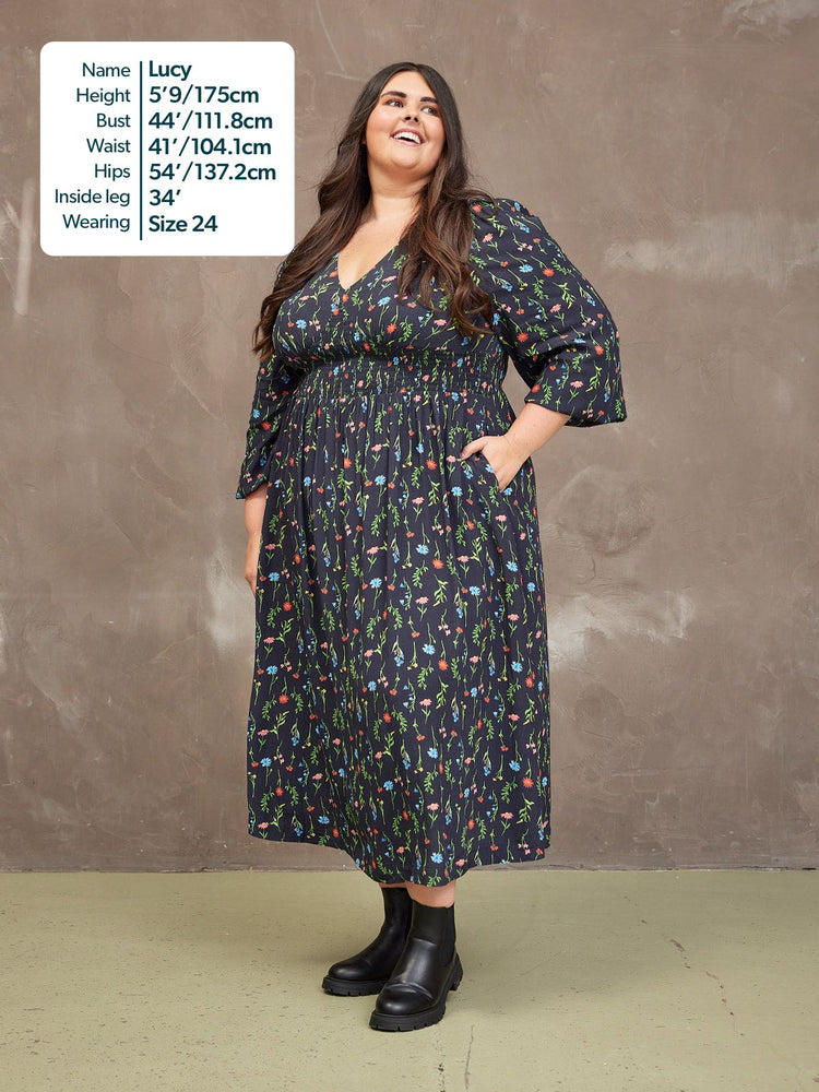 Maddie Dress - Black Floral