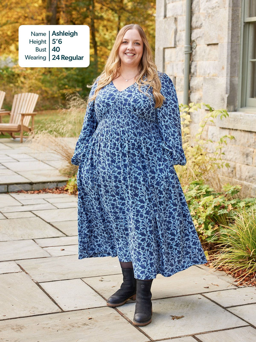 Maddie Dress - Blue Floral This is Unfolded Maddie Dress - Blue Floral This is Unfolded