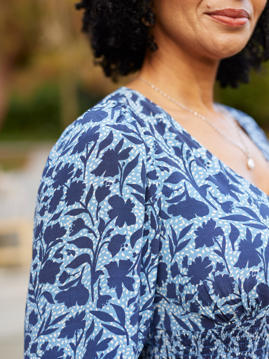 Maddie Dress - Blue Floral
