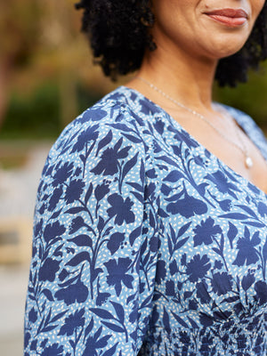 Maddie Dress - Blue Floral