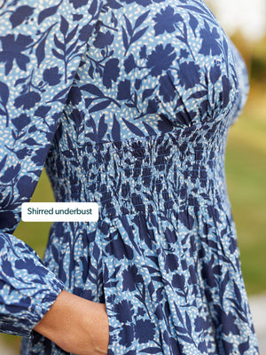 Maddie Dress - Blue Floral