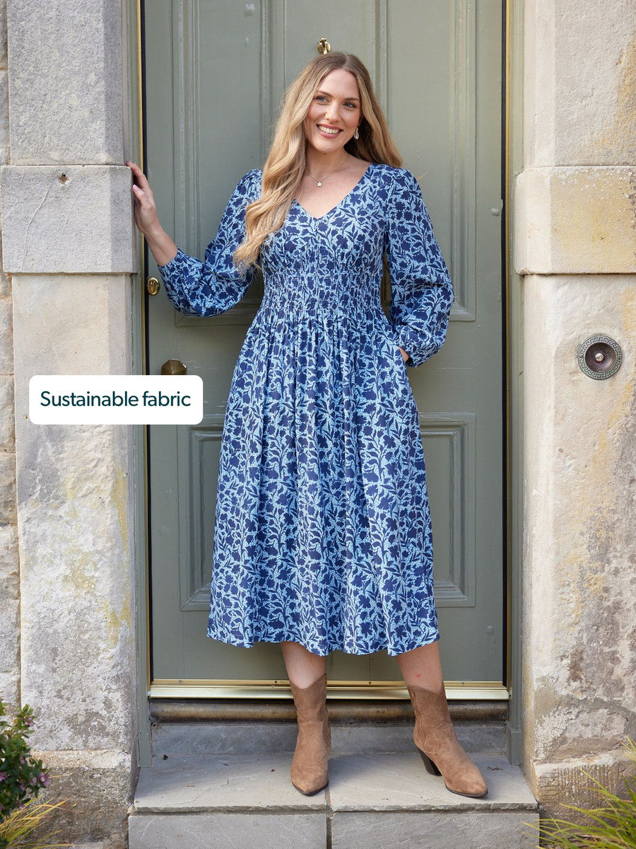 Maddie Dress - Blue Floral