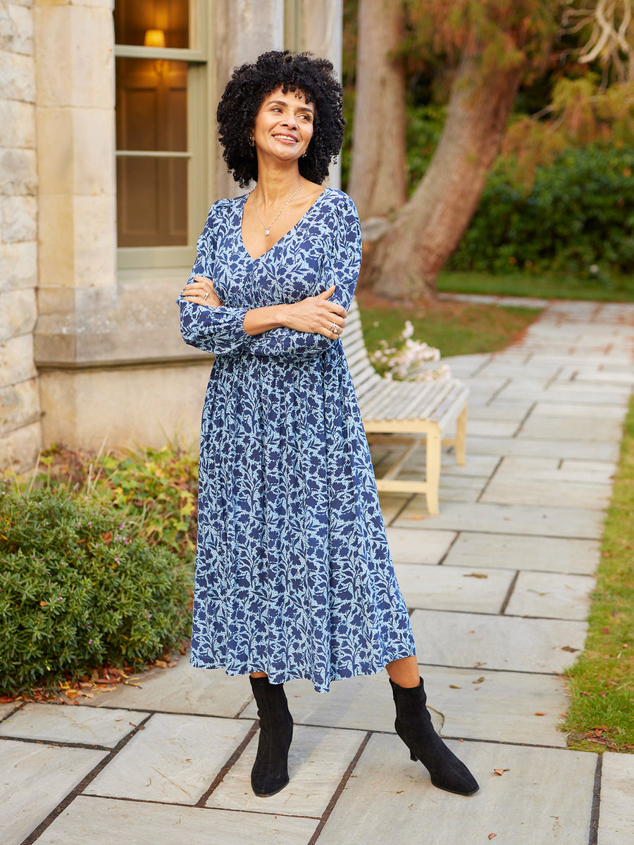 Maddie Dress - Blue Floral