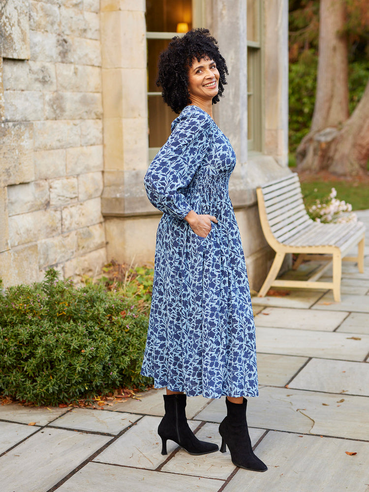 Maddie Dress - Blue Floral