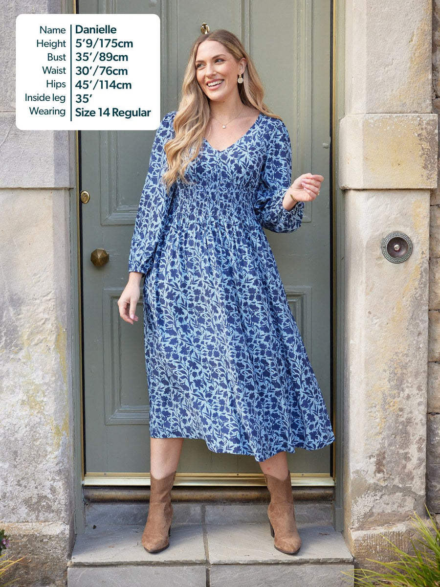 Maddie Dress - Blue Floral This is Unfolded Maddie Dress - Blue Floral This is Unfolded