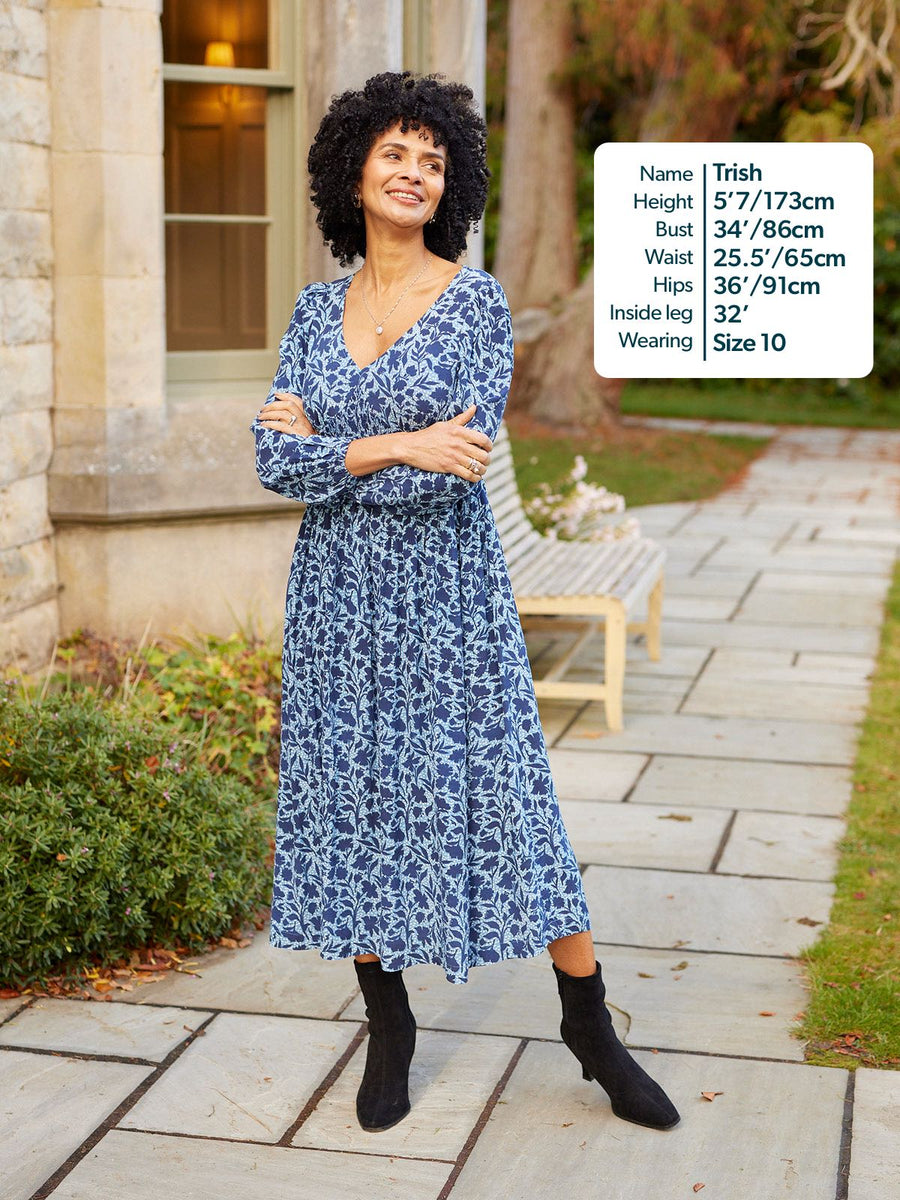 Maddie Dress - Blue Floral This is Unfolded Maddie Dress - Blue Floral This is Unfolded