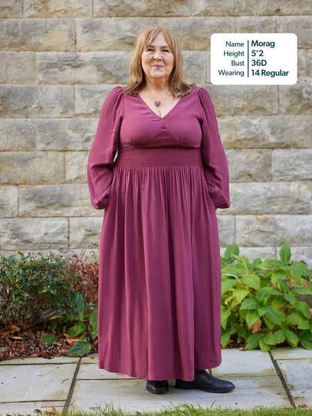 Maddie Dress - Burgundy