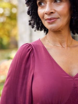 Maddie Dress - Burgundy