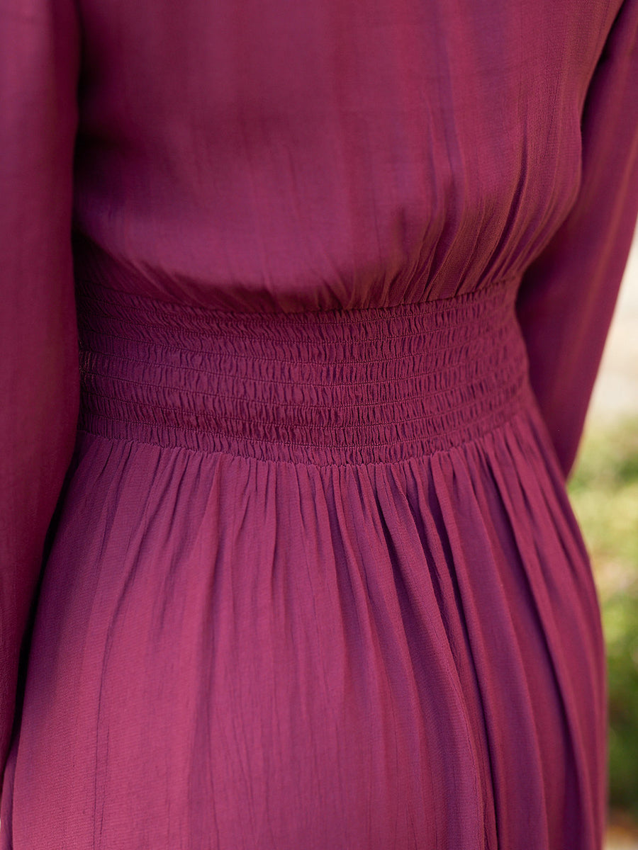 Maddie Dress - Burgundy