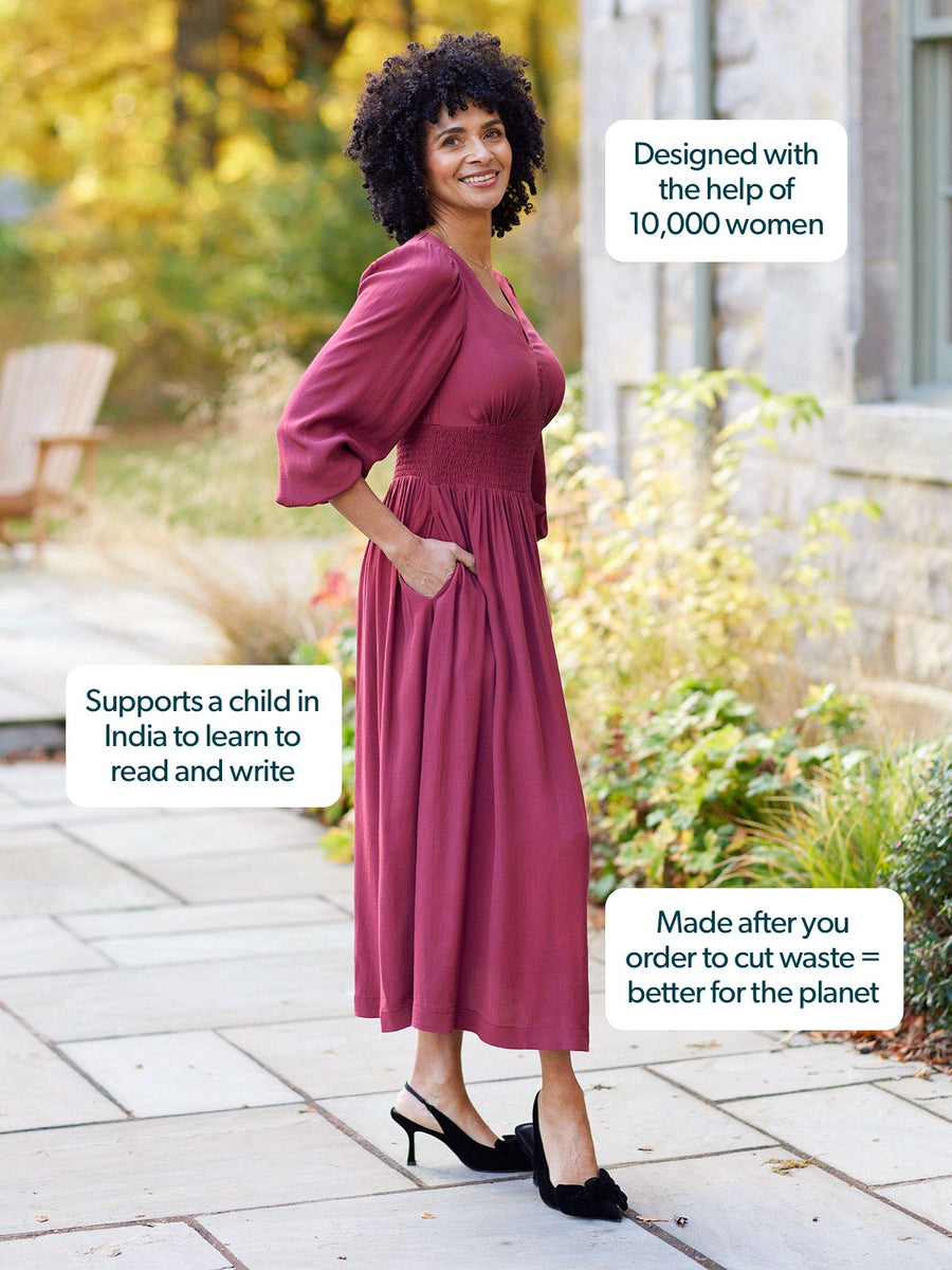 Maddie Dress - Burgundy