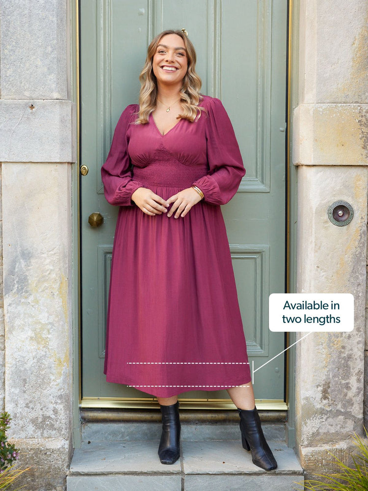 Maddie Dress - Burgundy