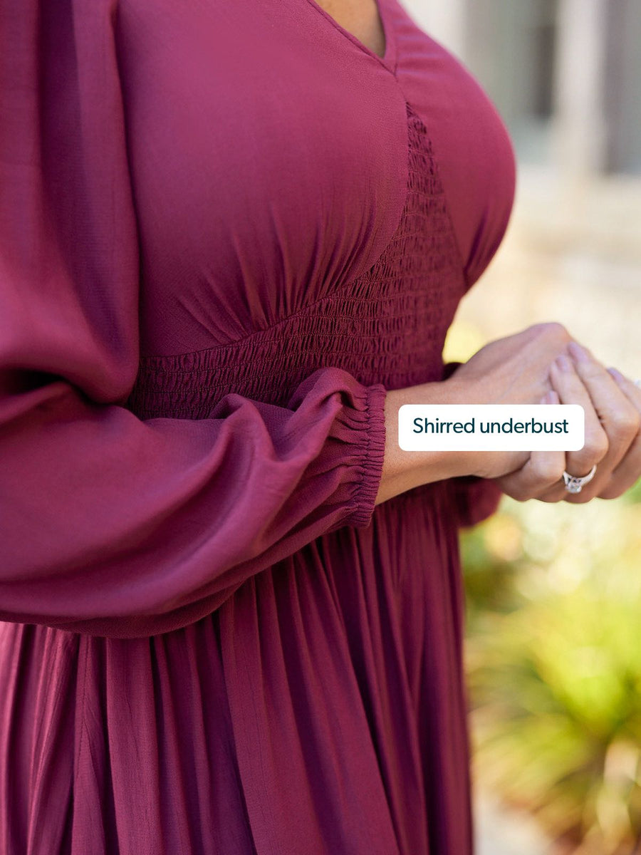 Maddie Dress - Burgundy